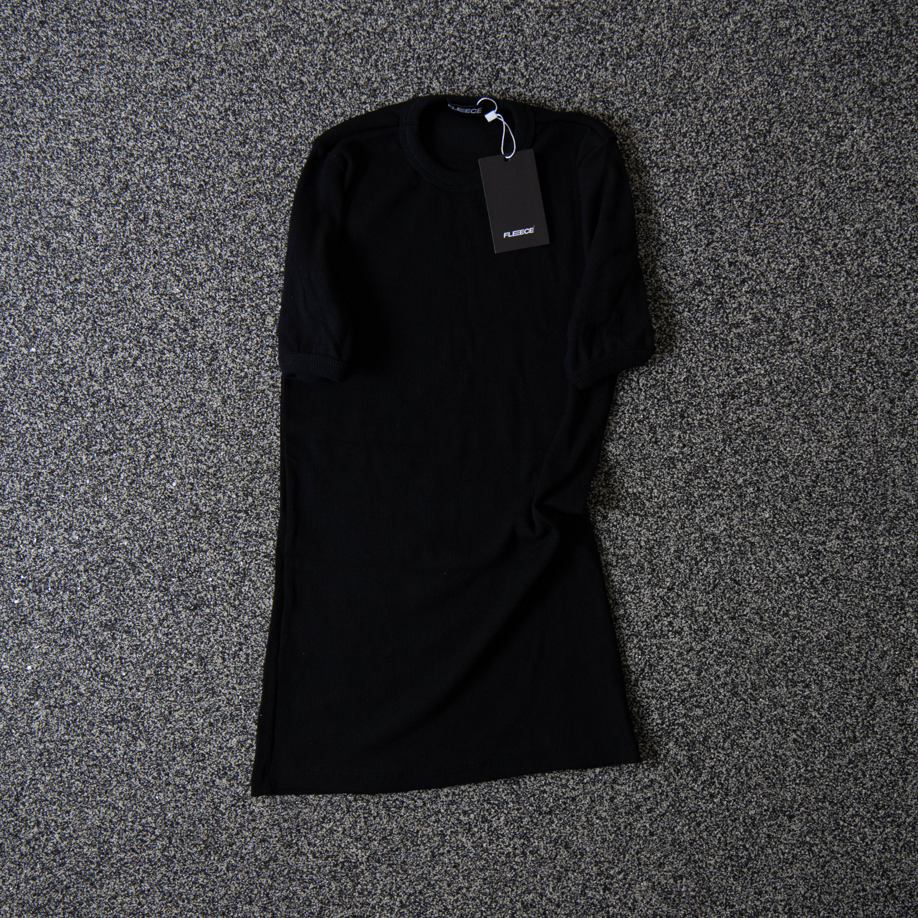 Ribbed T-shirt Black