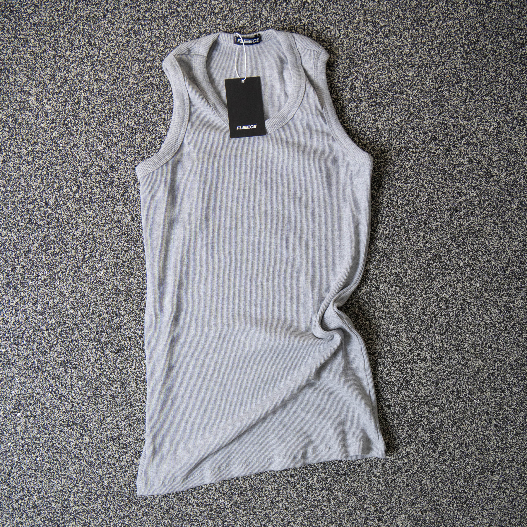 Ribbed Tank Top Gray