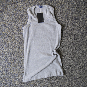 Ribbed Tank Top Gray