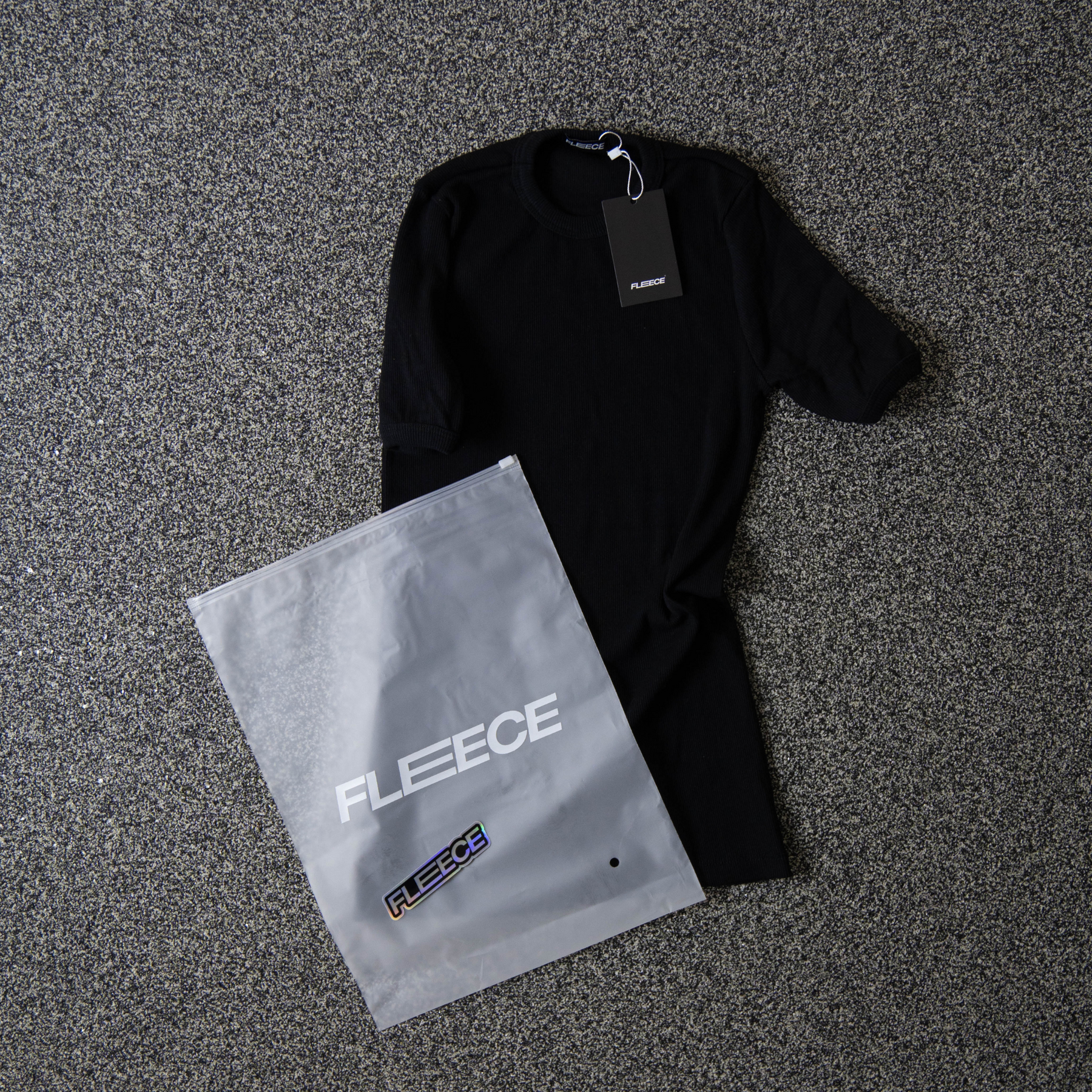 Ribbed T-shirt Black