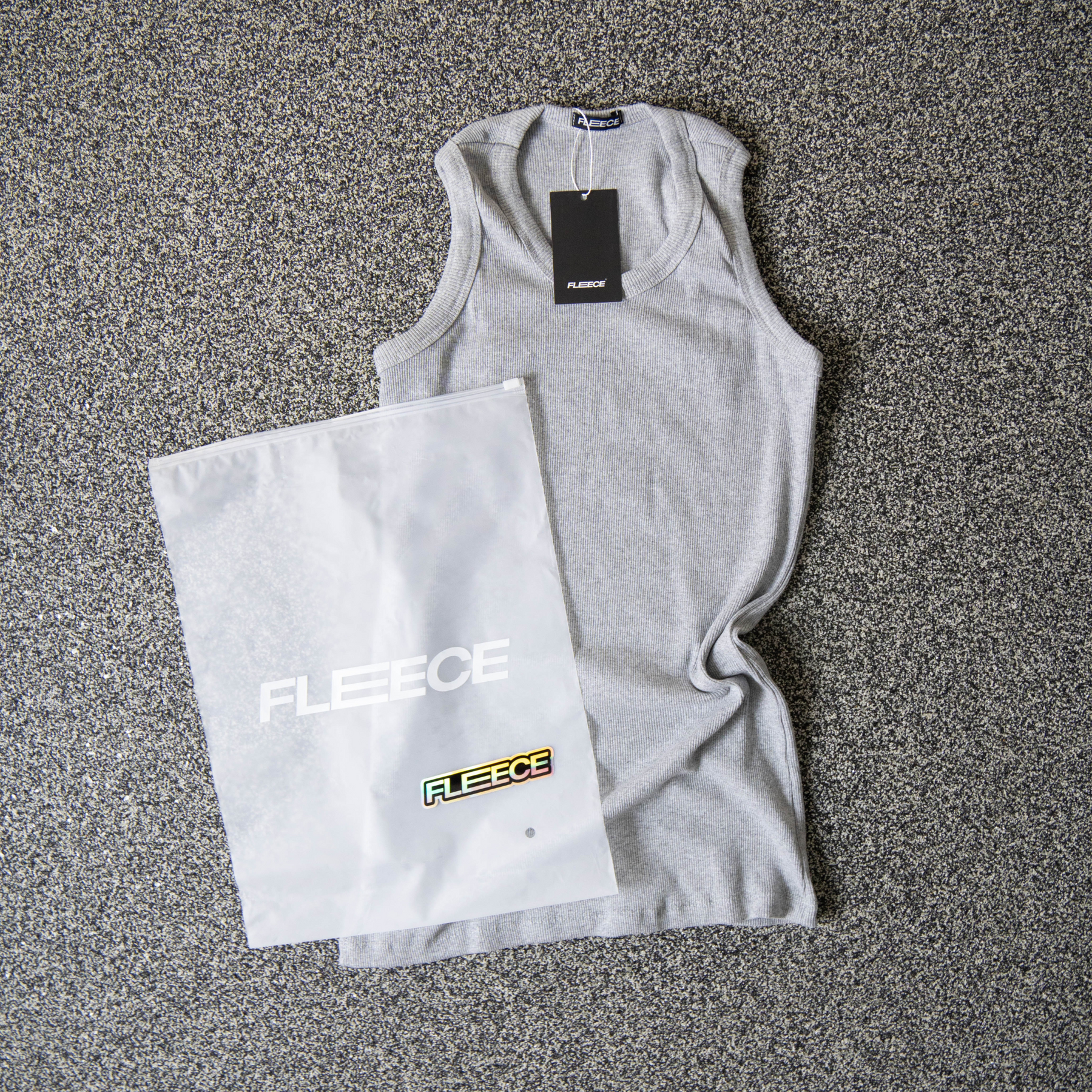 Ribbed Tank Top Gray