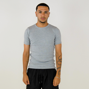 Ribbed T-shirt Gray