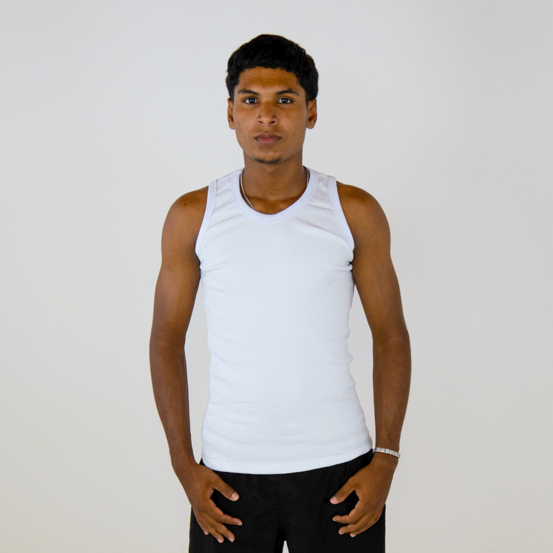 Ribbed Tank Top White