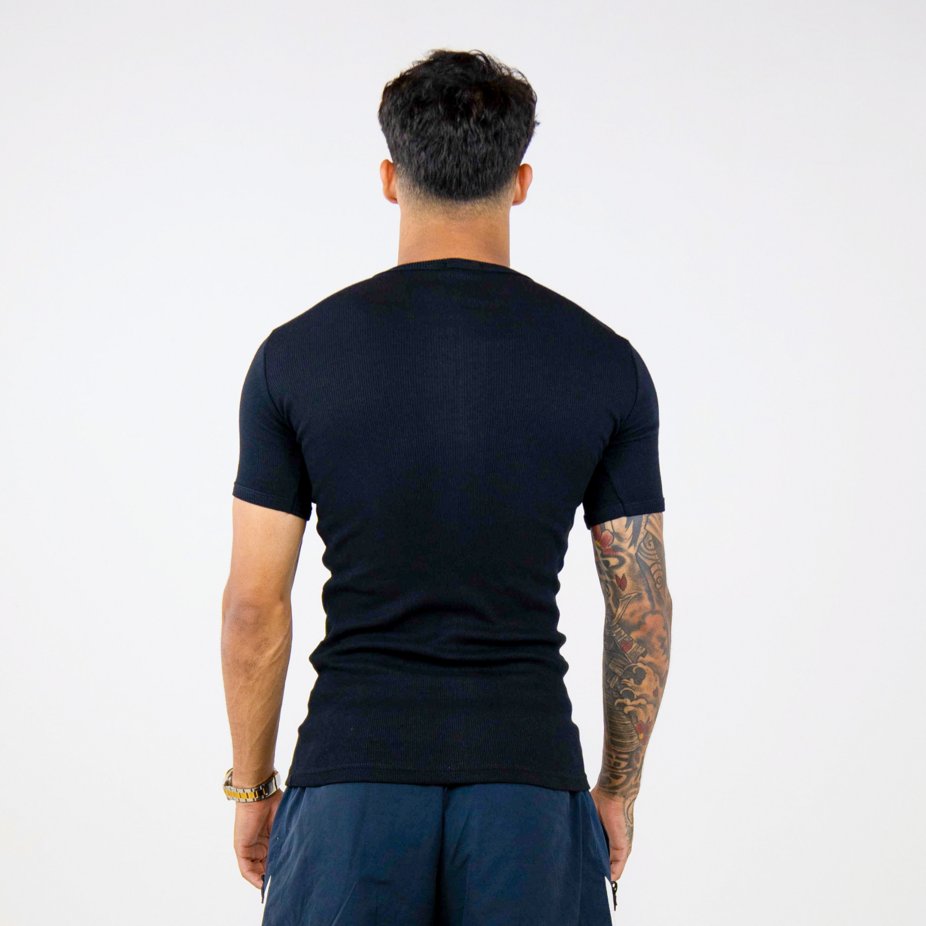 Ribbed T-shirt Black