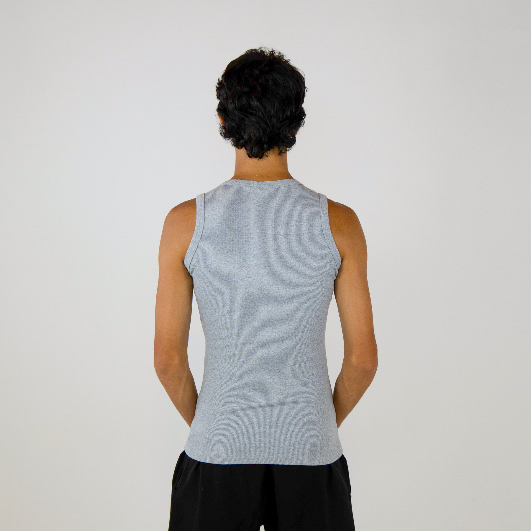 Ribbed Tank Top Gray