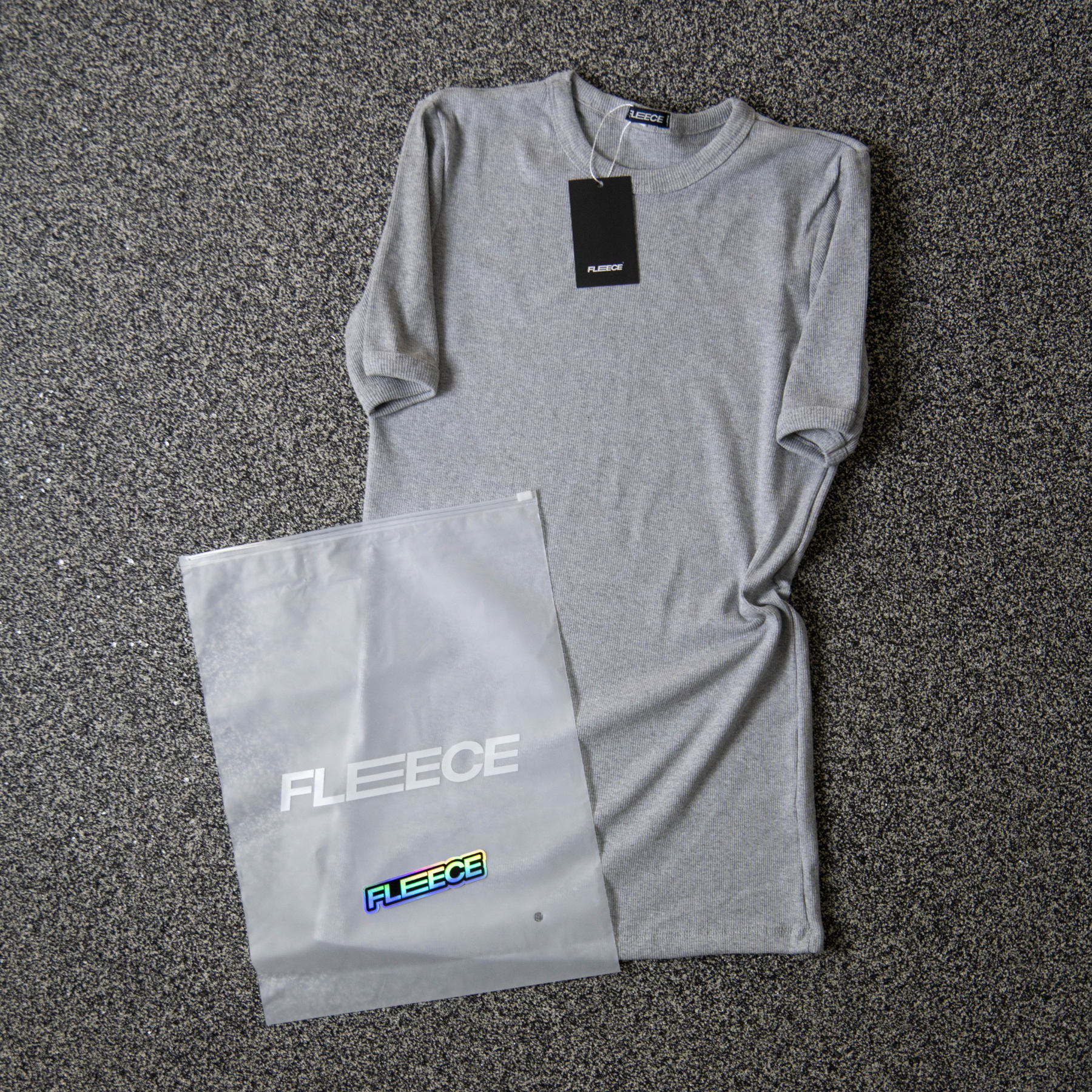 Ribbed T-shirt Gray