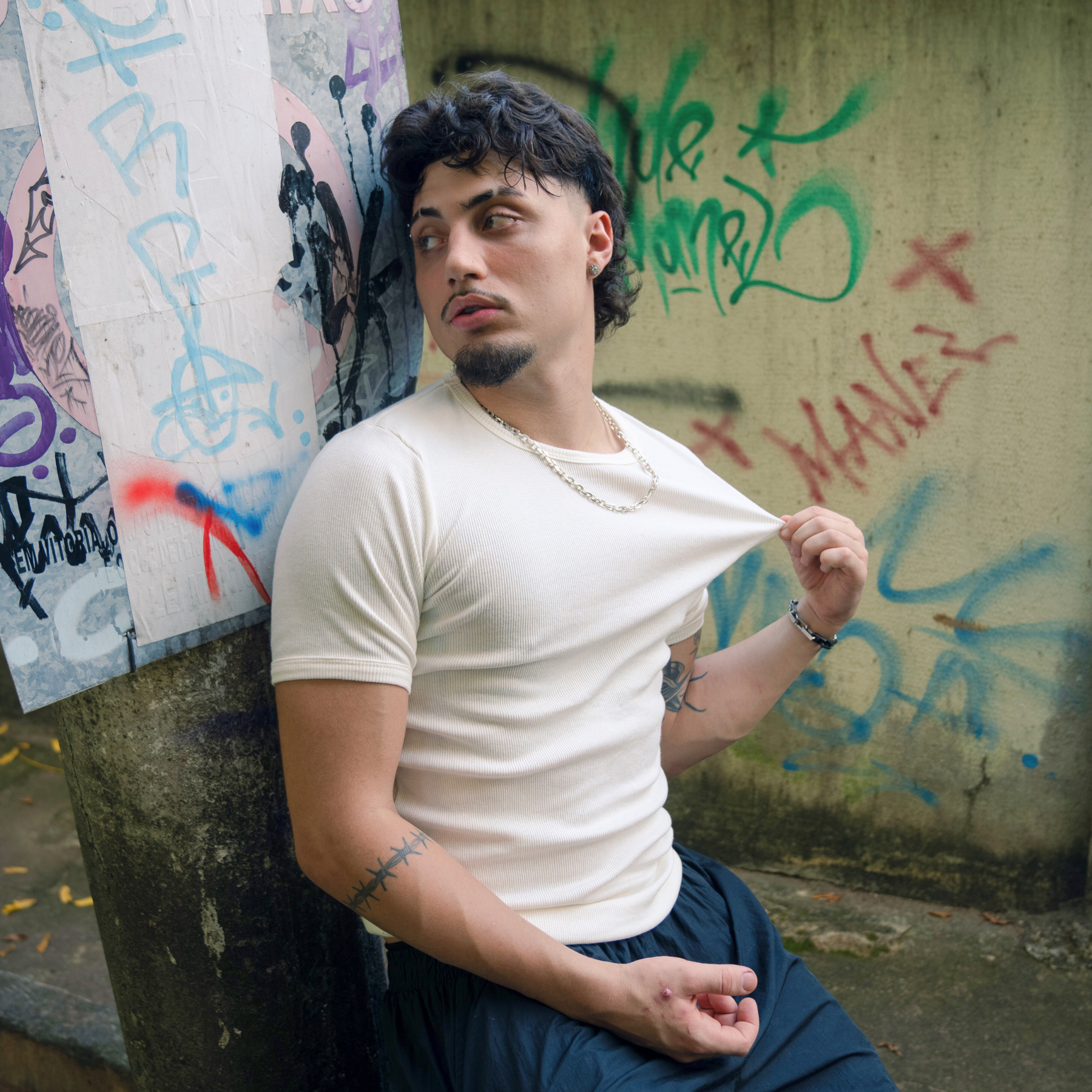 Ribbed T-shirt OFF WHITE