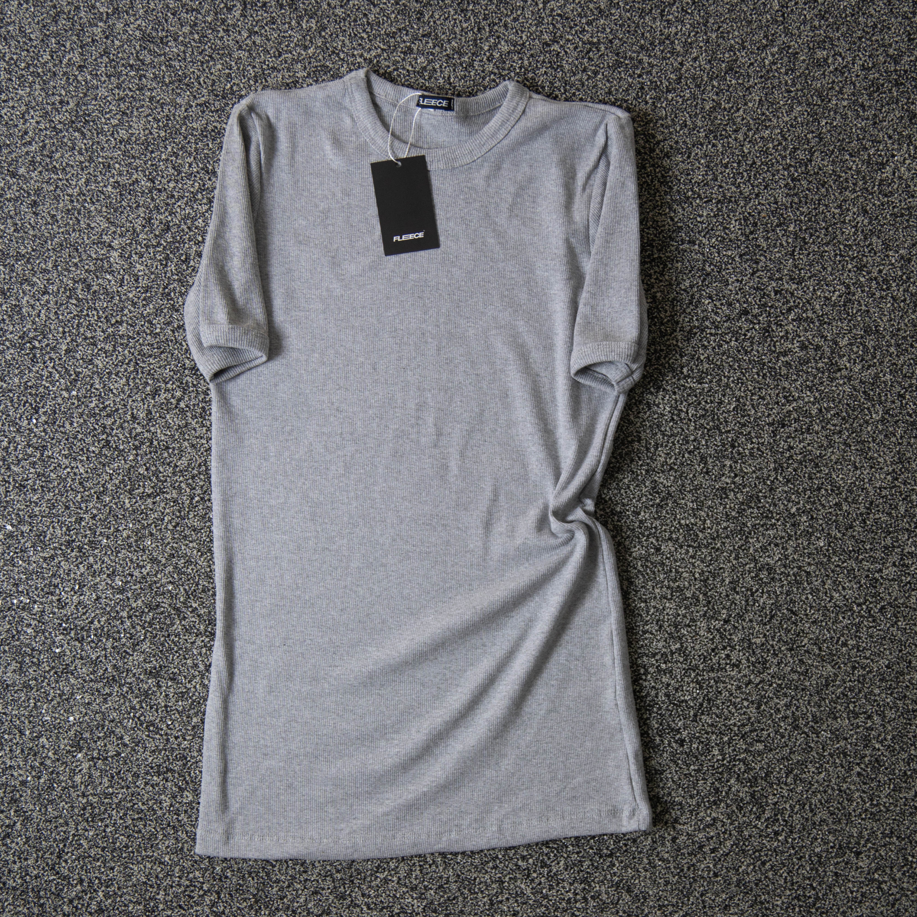 Ribbed T-shirt Gray