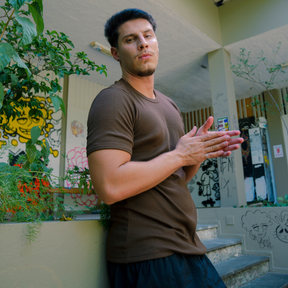 Ribbed T-shirt Brown