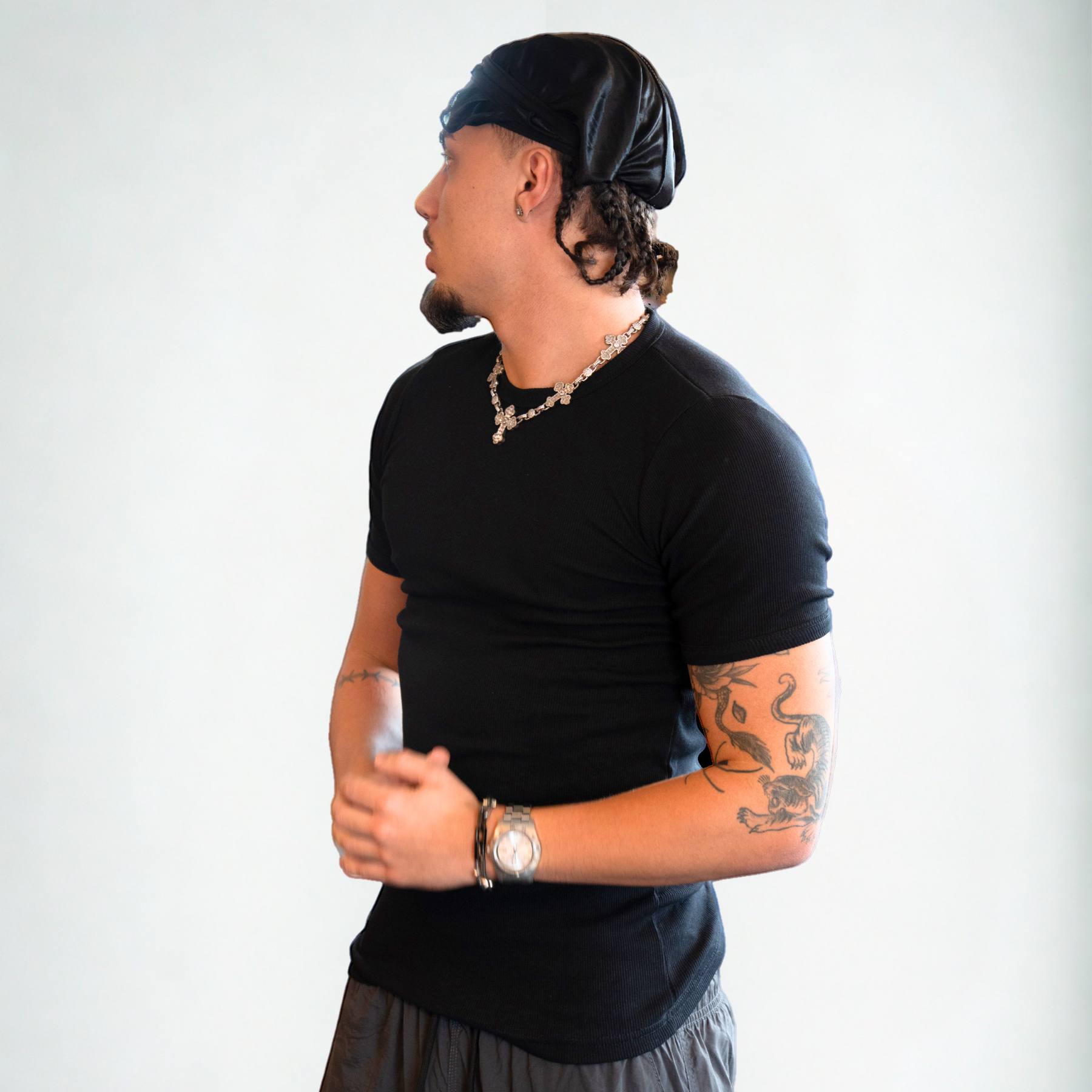 Ribbed T-shirt Black