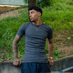Ribbed T-shirt Deep Gray