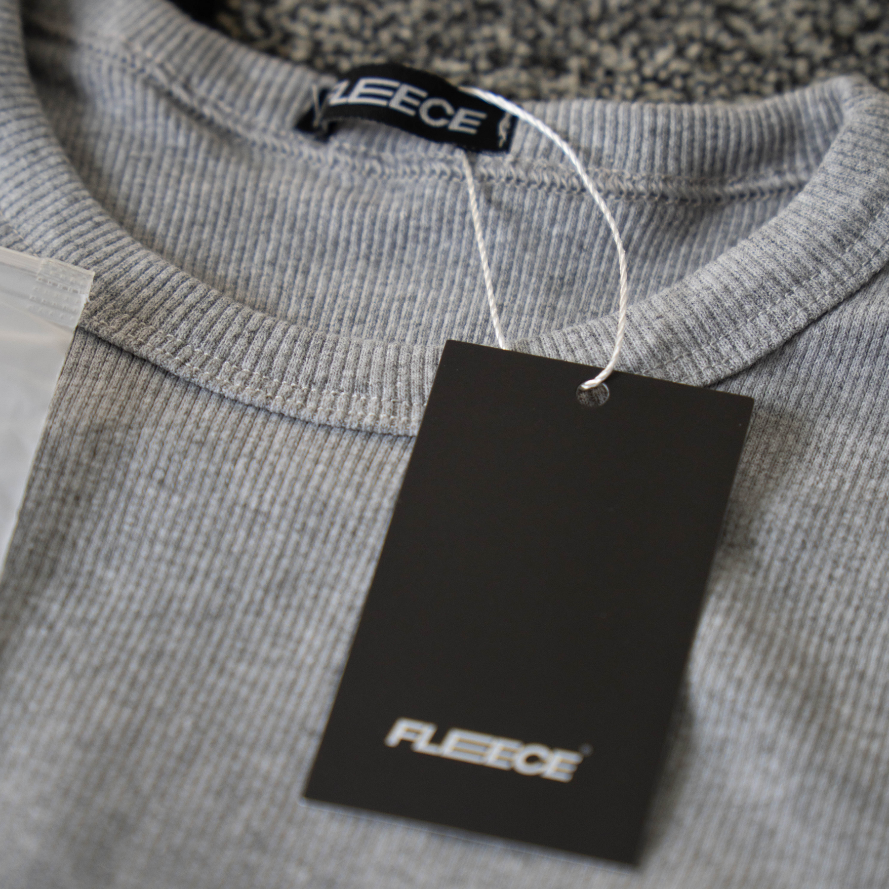 Ribbed T-shirt Gray